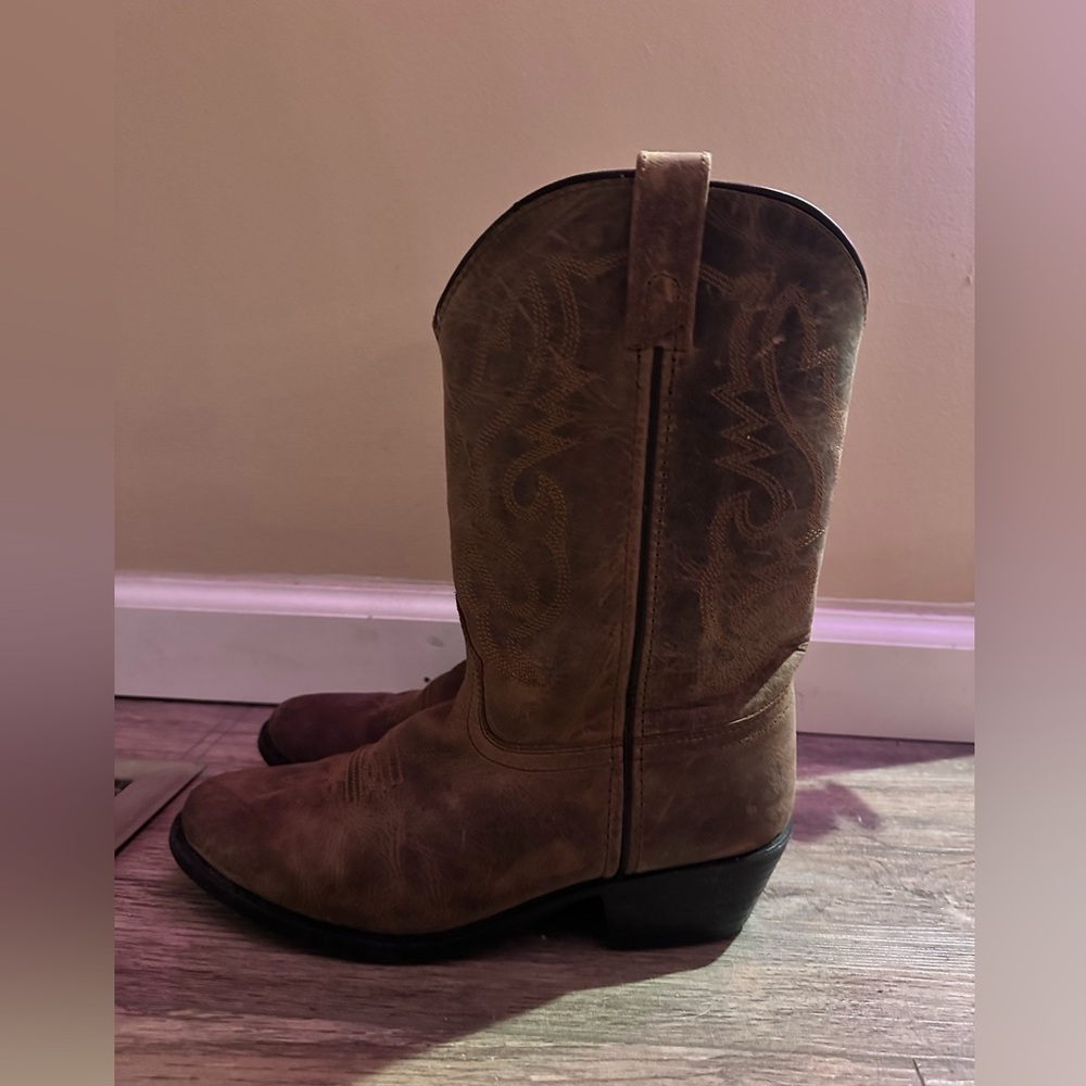 Smokey Mountain Boots π’Style 3034Y Brown Leather in Menβs size 7, EUC (worn 2x) - Picture 2 of 12